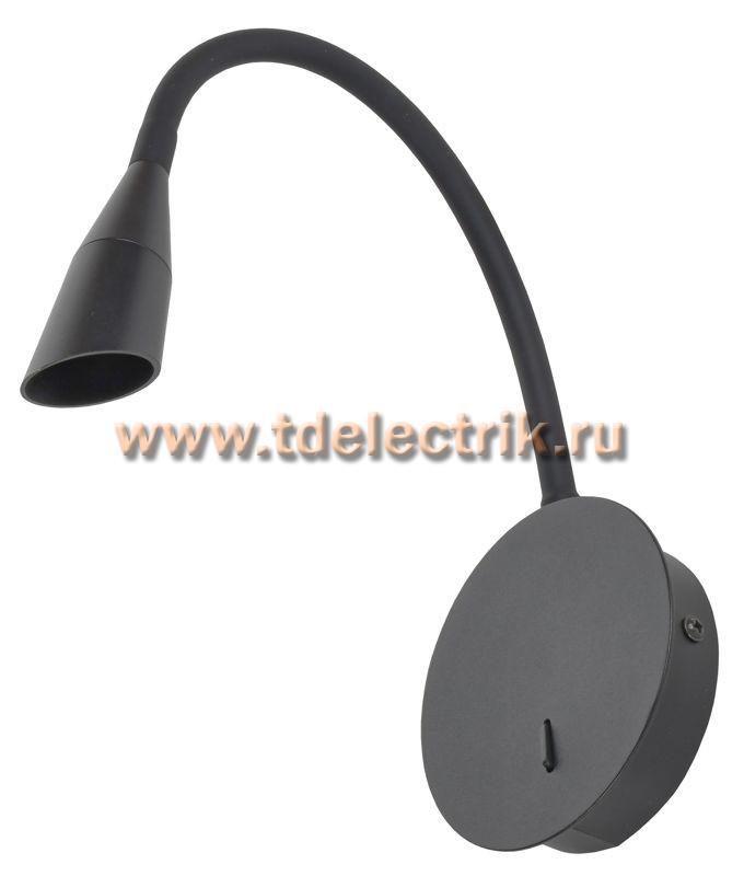 Фотография №1, Светильник LED 4701 настенный 3Вт 3000К IP20 черный IEK