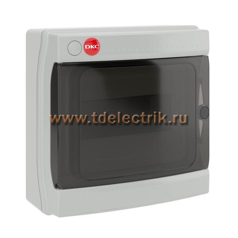 Фотография №1, Щиток настен. с дверцей 8 мод.,IP65, серый