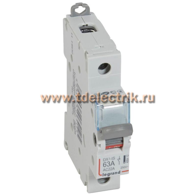 Фотография №1, Выключатель-разъединитель однополюсный 63А DX3
