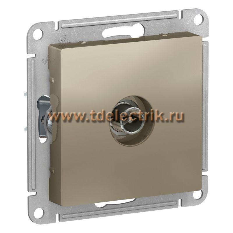 Фотография №1, ATLASDESIGN TV Розетка проходная 4DB  механизм  шампань