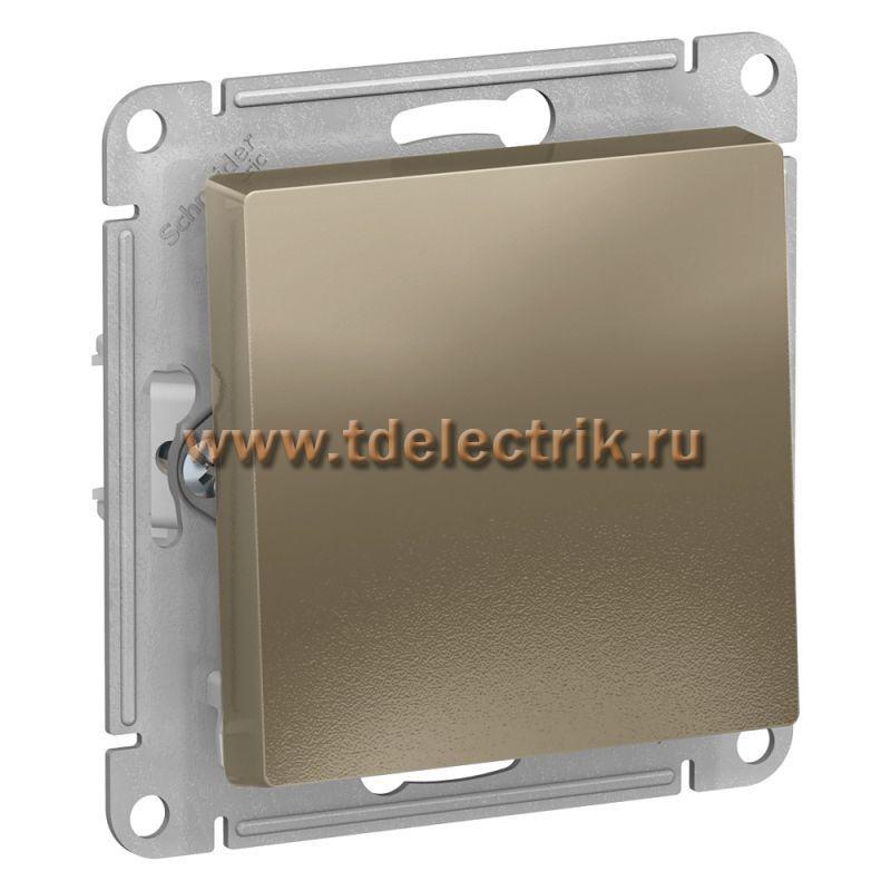 Фотография №1, ATLASDESIGN 1-клавишный Выключатель  сх.1  10АХ  механизм  шампань