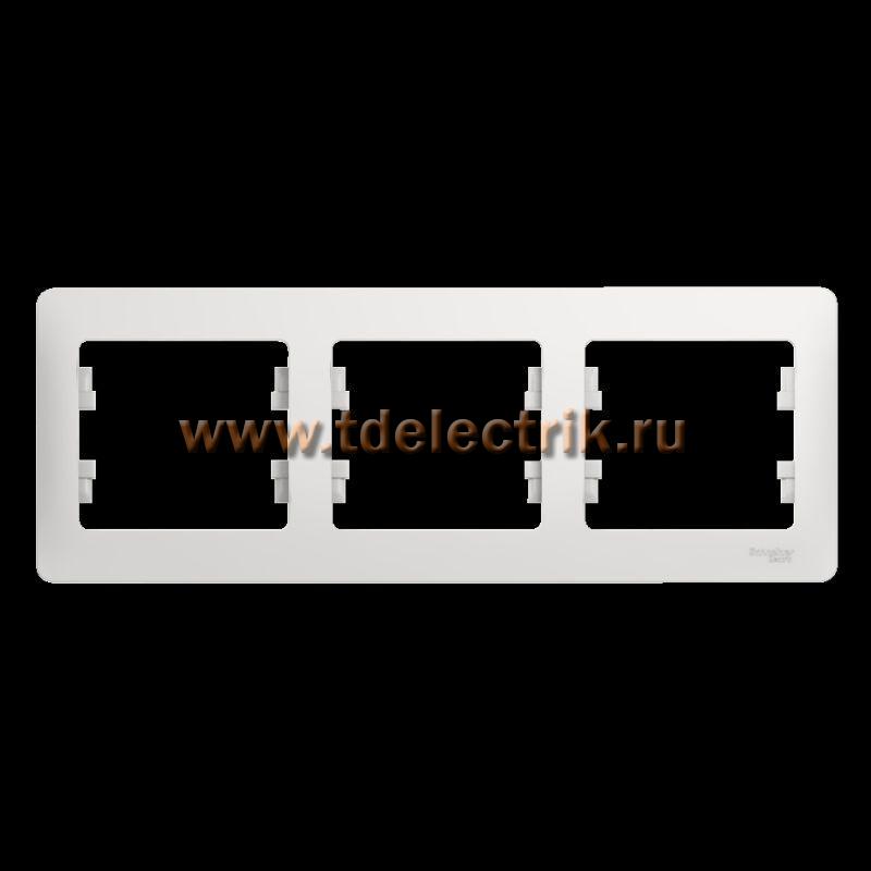 Фотография №1, GLOSSA 3-постовая РАМКА горизонтальная БЕЛЫЙ