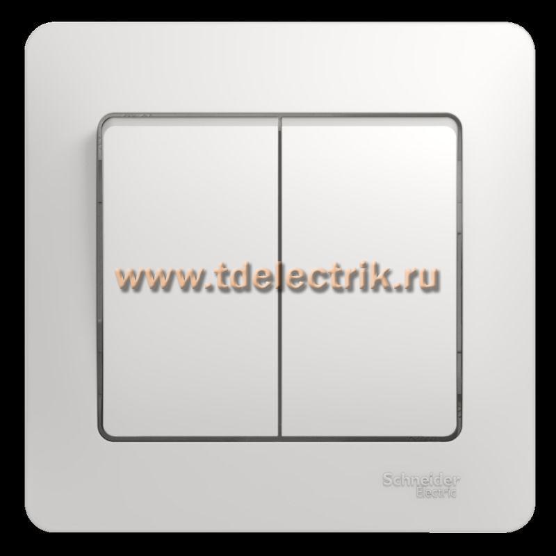 Фотография №1, GLOSSA 2-клавишный ВЫКЛЮЧАТЕЛЬ сх.5 10АХ в сборе БЕЛЫЙ