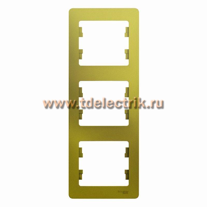 Фотография №1, GLOSSA 3-постовая РАМКА вертикальная ФИСТАШКОВЫЙ