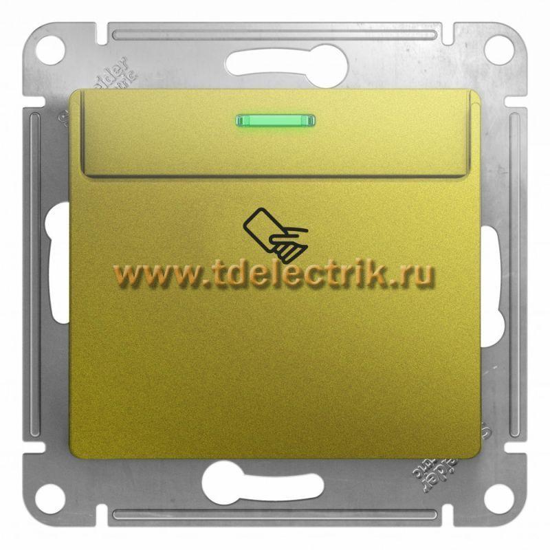 Фотография №1, GLOSSA Карточный ВЫКЛЮЧАТЕЛЬ10AX механизм ФИСТАШКОВЫЙ