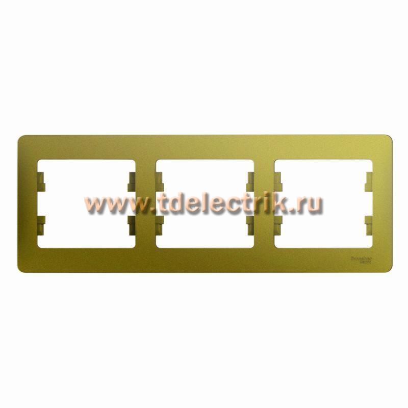 Фотография №1, GLOSSA 3-постовая РАМКА горизонтальная ФИСТАШКОВЫЙ