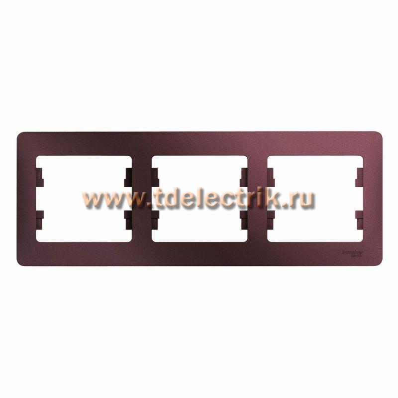 Фотография №1, GLOSSA 3-постовая РАМКА горизонтальная БАКЛАЖАНОВЫЙ