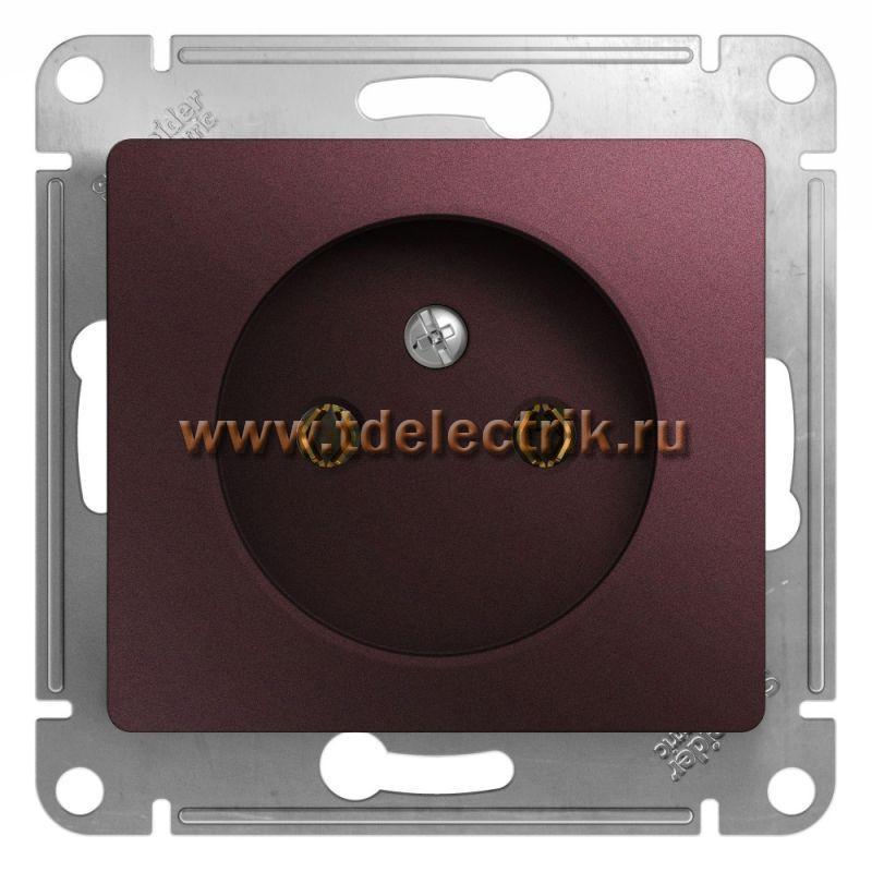 Фотография №1, GLOSSA РОЗЕТКА без заземления16А 250В механизм БАКЛАЖАНОВЫЙ