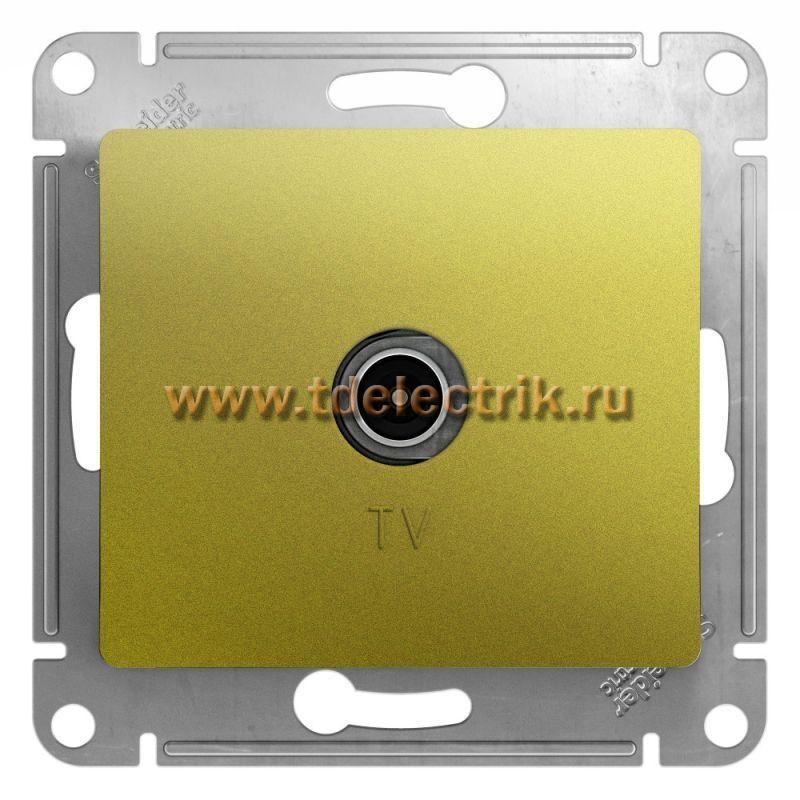 Фотография №1, GLOSSA TV РОЗЕТКА оконечная 1DB механизм ФИСТАШКОВЫЙ