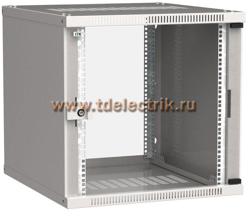 Фотография №1, Шкаф LINEA WE 12U 600x600мм дверь стекло серый