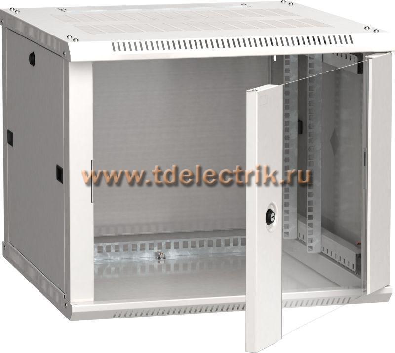 Фотография №1, Шкаф LINEA W 9U 600х600мм дверь стекло серый RAL7035