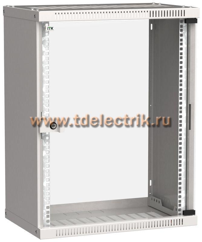 Фотография №1, Шкаф LINEA WE 15U 550x350мм дверь стекло серый