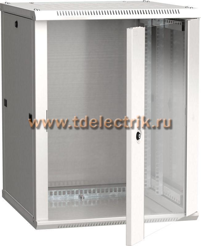 Фотография №1, Шкаф LINEA W 18U 600х600мм дверь стекло серый RAL7035