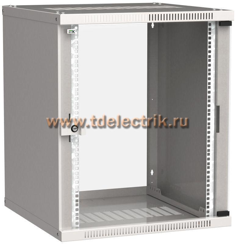 Фотография №1, Шкаф LINEA WE 15U 600x600мм дверь стекло серый