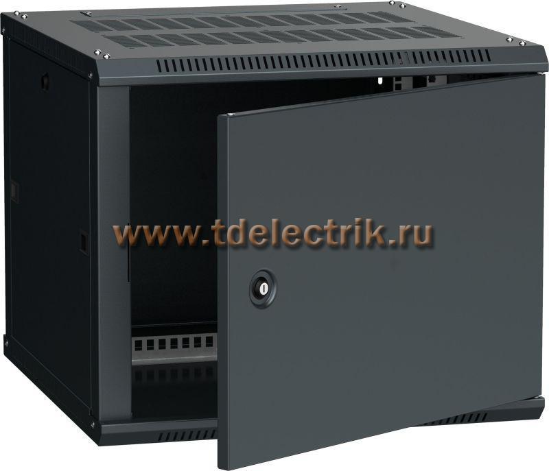 Фотография №1, Шкаф LINEA W 9U 600х600мм дверь металл черный RAL9005