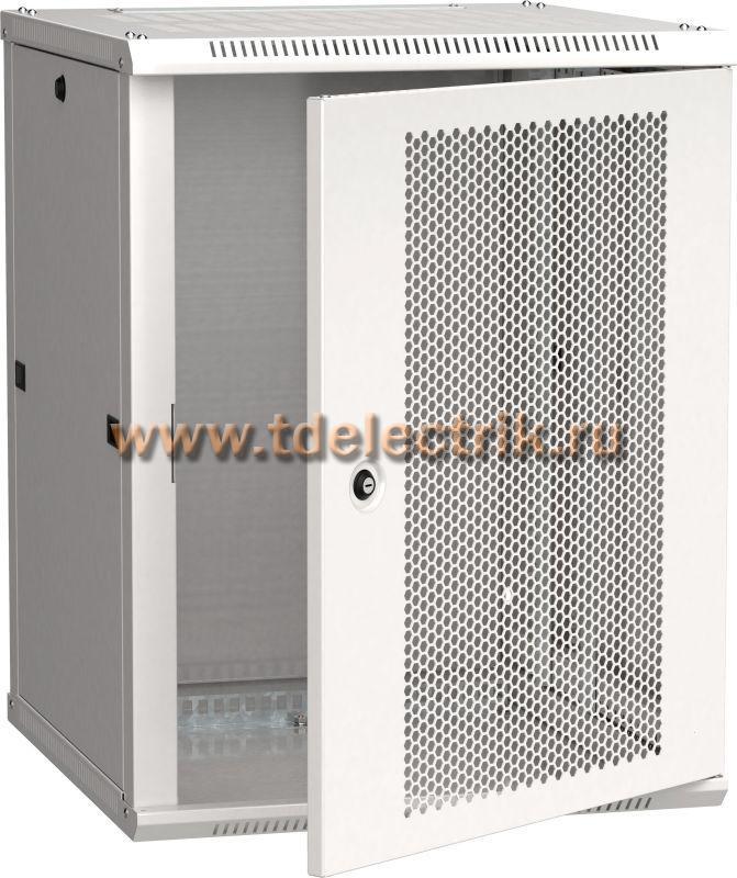 Фотография №1, Шкаф LINEA W 18U 600х600мм дверь перфорированная серый RAL7035