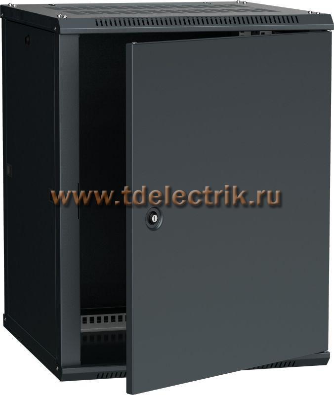 Фотография №1, Шкаф LINEA W 18U 600х600мм дверь металл черный RAL9005