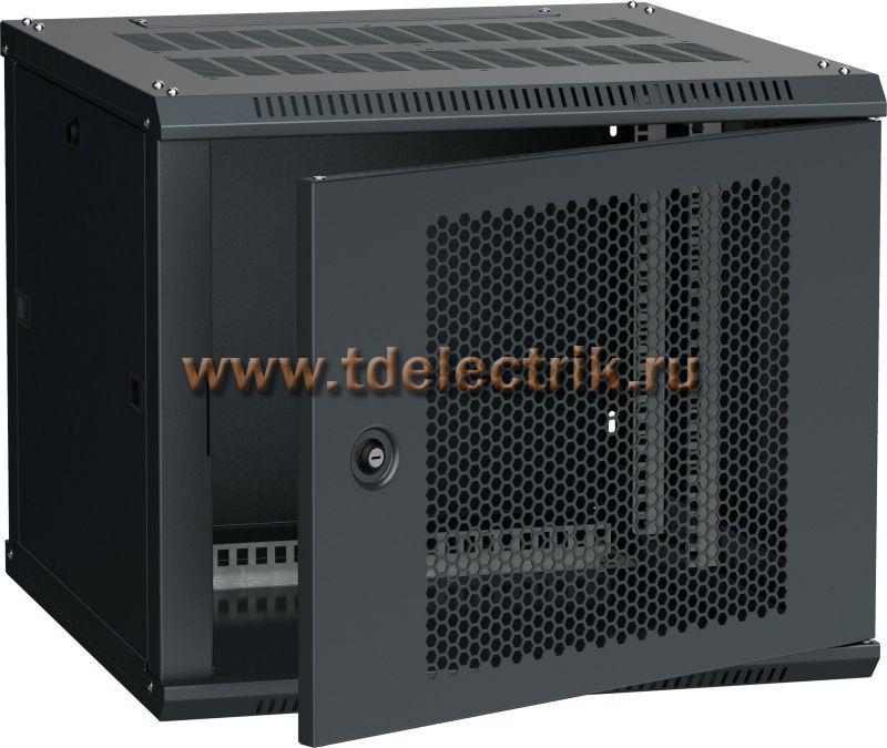 Фотография №1, Шкаф LINEA W 6U 600х600мм дверь перфорированная черный RAL9005