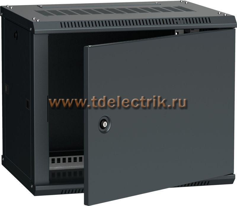 Фотография №1, Шкаф LINEA W 6U 600х450мм дверь металл черный RAL9005