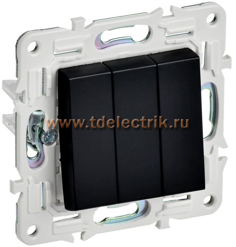 Фотография №1, SKANDY Выключатель 3-кл. 10А SK-V11Bl черн. IEK