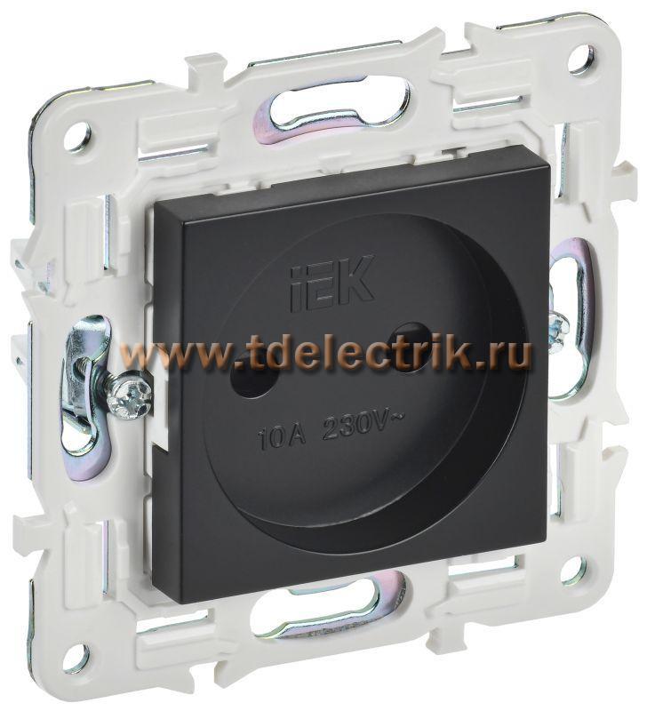 Фотография №1, SKANDY Розетка без з/к с з/ш 10А SK-R01Bl черн. IEK