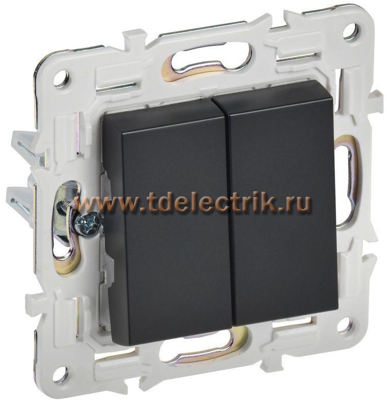 Фотография №1, SKANDY Выключатель 2-кл. прох. 10А SK-V05Bl черн. IEK