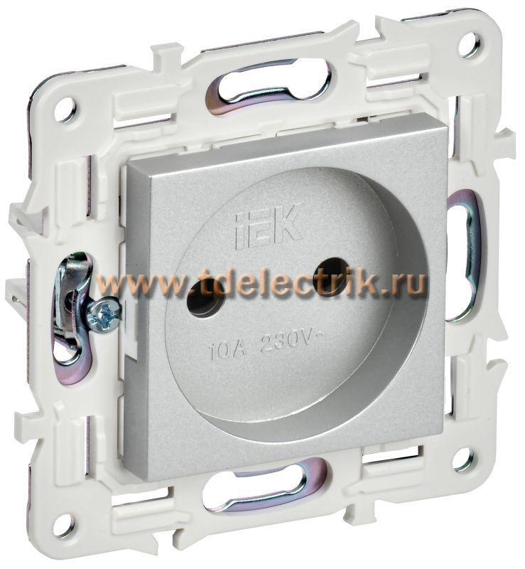 Фотография №1, SKANDY Розетка без з/к/ш 10А SK-R02S сереб. IEK