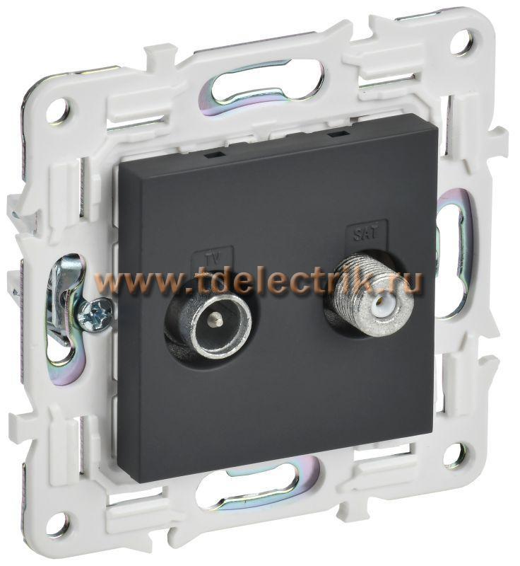 Фотография №1, SKANDY Розетка двойная TV+SAT SK-A13G граф. IEK