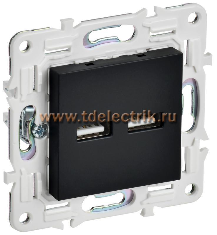 Фотография №1, SKANDY Розетка USB A+A 3,1А SK-R15Bl черн. IEK
