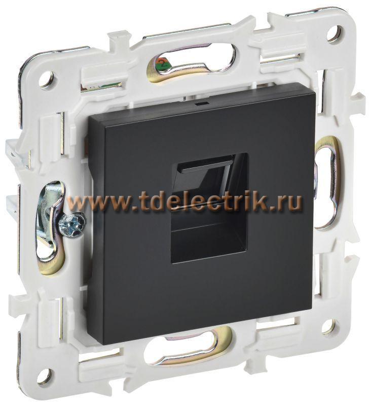 Фотография №1, SKANDY Розетка комп. RJ45 кат.5E SK-K01Bl черн. IEK