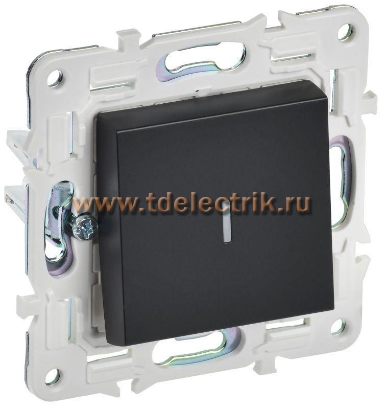 Фотография №1, SKANDY Выключатель 1-кл. с инд. 10А SK-V07Bl черн. IEK