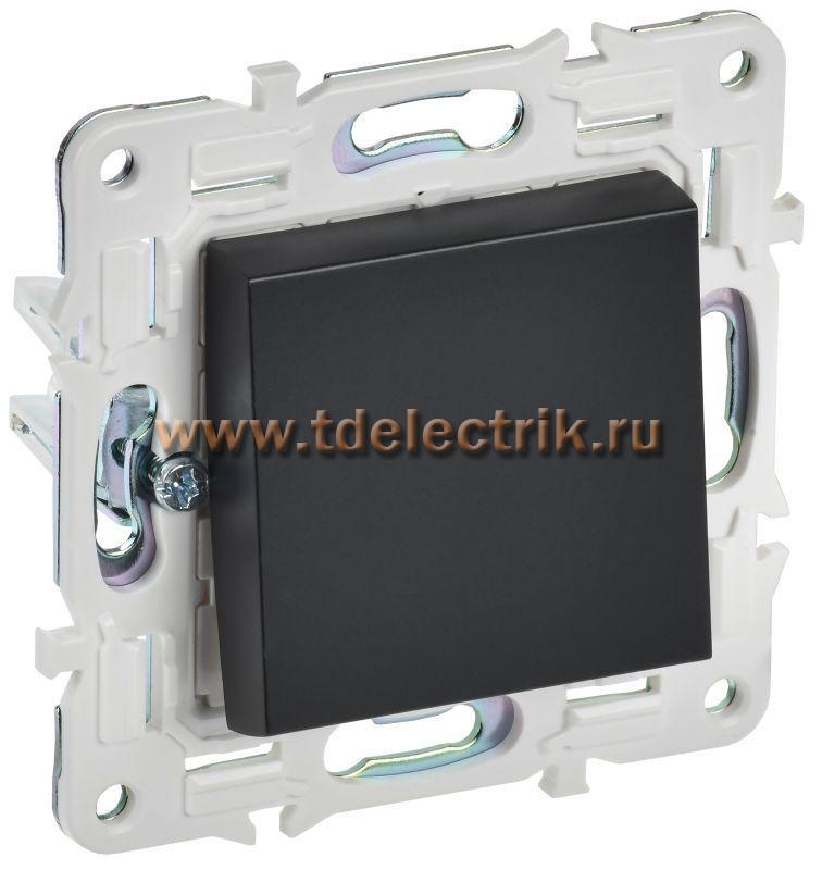 Фотография №1, SKANDY Выключатель 1-кл. кнопоч. 10А SK-V14Bl черн. IEK