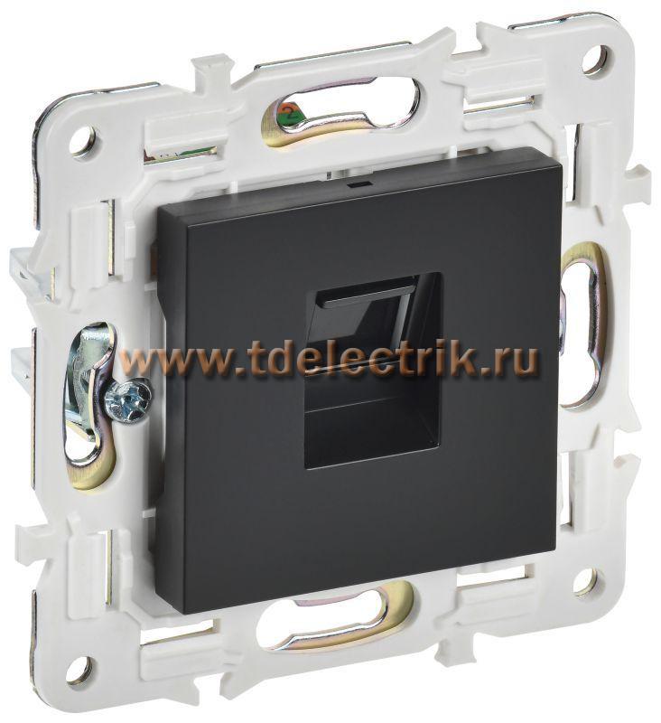 Фотография №1, SKANDY Розетка комп. RJ45 кат.6 SK-K02Bl черн. IEK