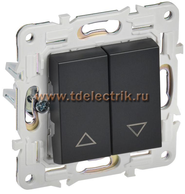 Фотография №1, SKANDY Выключатель жалюзи 10А SK-V12Bl черн. IEK