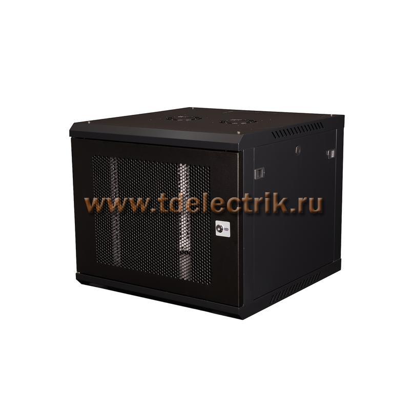 Фотография №1, DATAREX Шкаф 19 телекоммуникационный настенный, 9U 501x600x600 мм, дверь перфорация, черный DR-652101