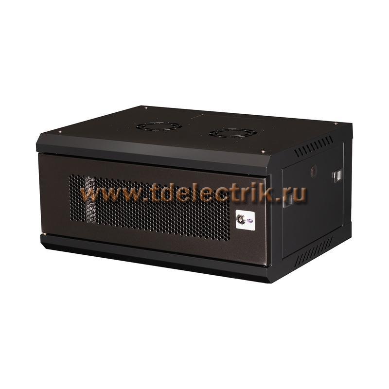 Фотография №1, DATAREX Шкаф 19 телекоммуникационный настенный, 4U 280x600x450 мм, дверь перфорация, черный DR-650001