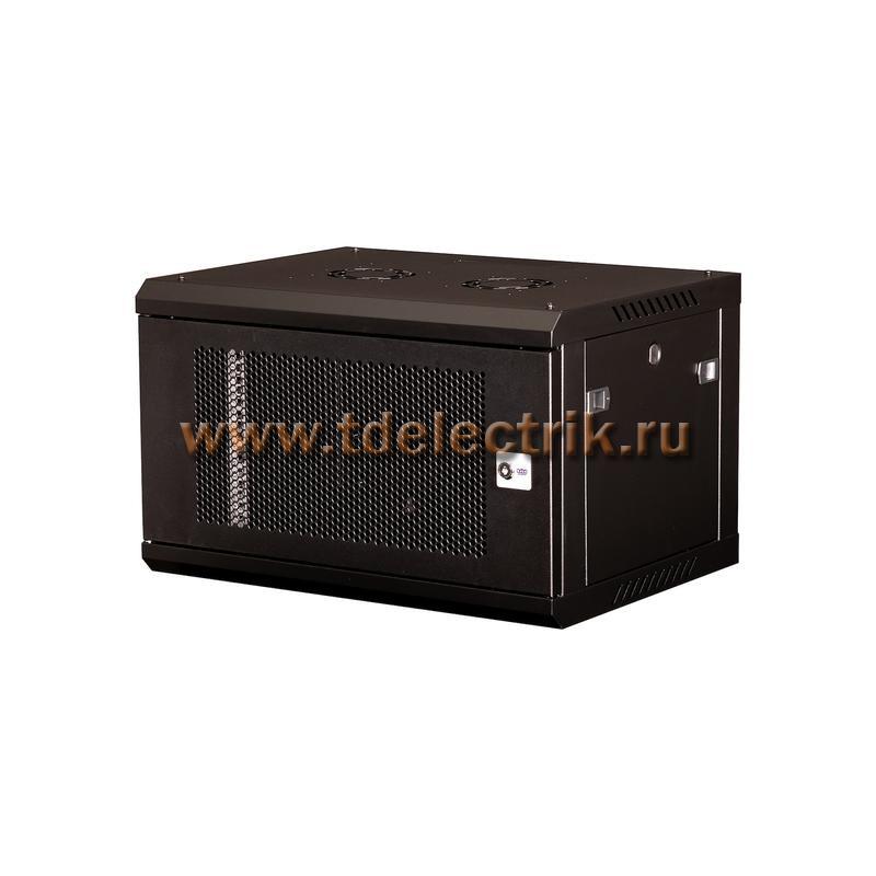 Фотография №1, DATAREX Шкаф 19 телекоммуникационный настенный, 6U 368x600x450 мм, дверь перфорация, черный DR-651001