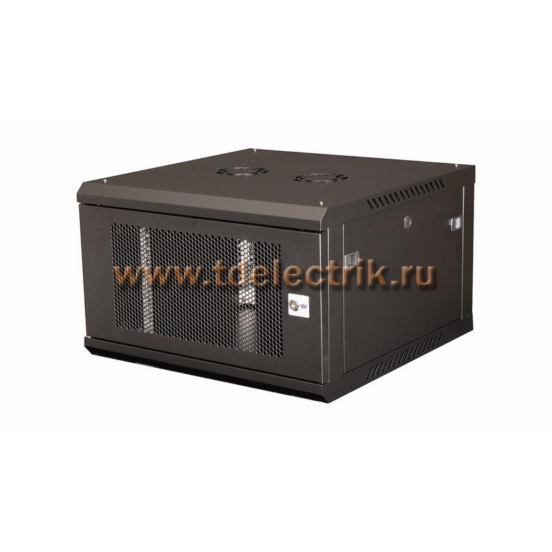 Фотография №1, DATAREX Шкаф 19 телекоммуникационный настенный, 6U 368x600x600 мм, дверь перфорация, черный DR-651101