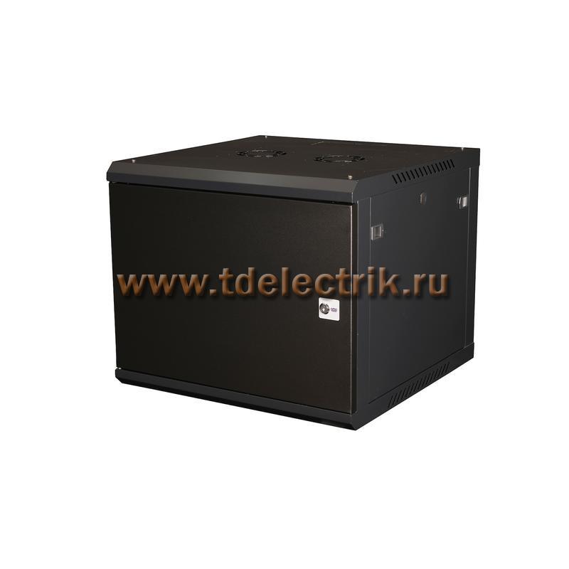 Фотография №1, DATAREX Шкаф 19 телекоммуникационный настенный, 9U 501x600x600 мм, дверь металл, черный DR-642101