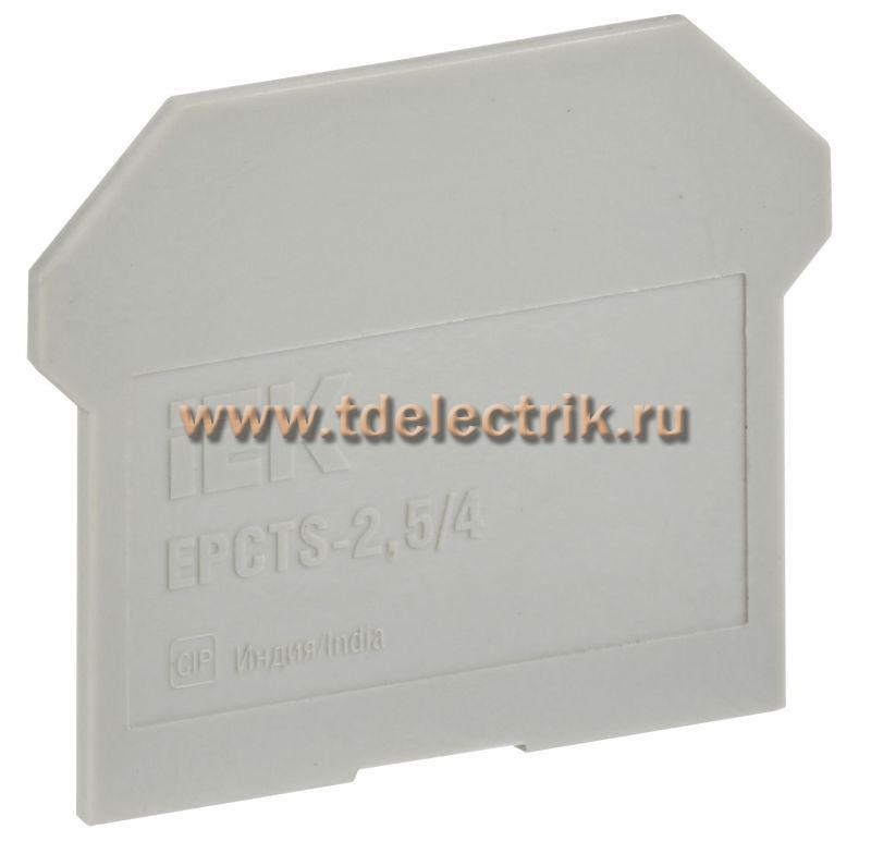 Фотография №1, Заглушка для CTS 2,5/4мм2 серая IEK