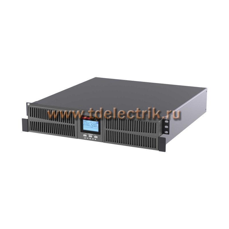 Фотография №1, Онлайн ИБП ДКС серии Small Rackmount, 1000 ВА/900 Вт, 1/1, 6xIEC C13,EPO, USB, RS-232, Rack 2U, з/у 6А, без АКБ