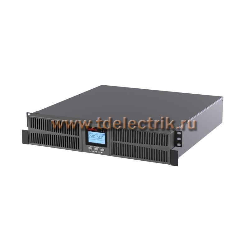 Фотография №1, Онлайн ИБП ДКС серии Small Rackmount, 2000 ВА/1800 Вт, 1/1, 8xIEC C13, EPO, USB, RS-232, Rack 2U, з/у 6А, без АКБ