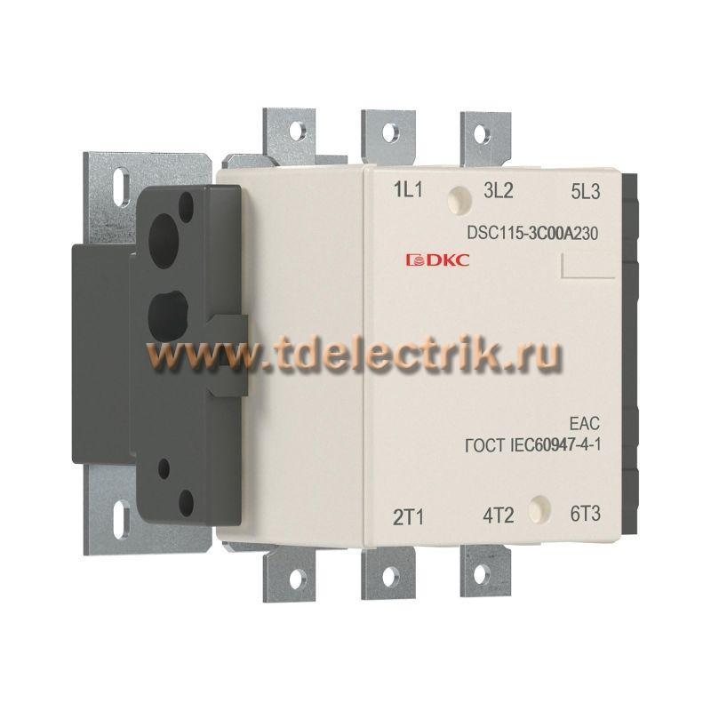 Фотография №1, Магнитный контактор DSC115-3C00A230 115А 55кВт (AC3)  кат 220В AC