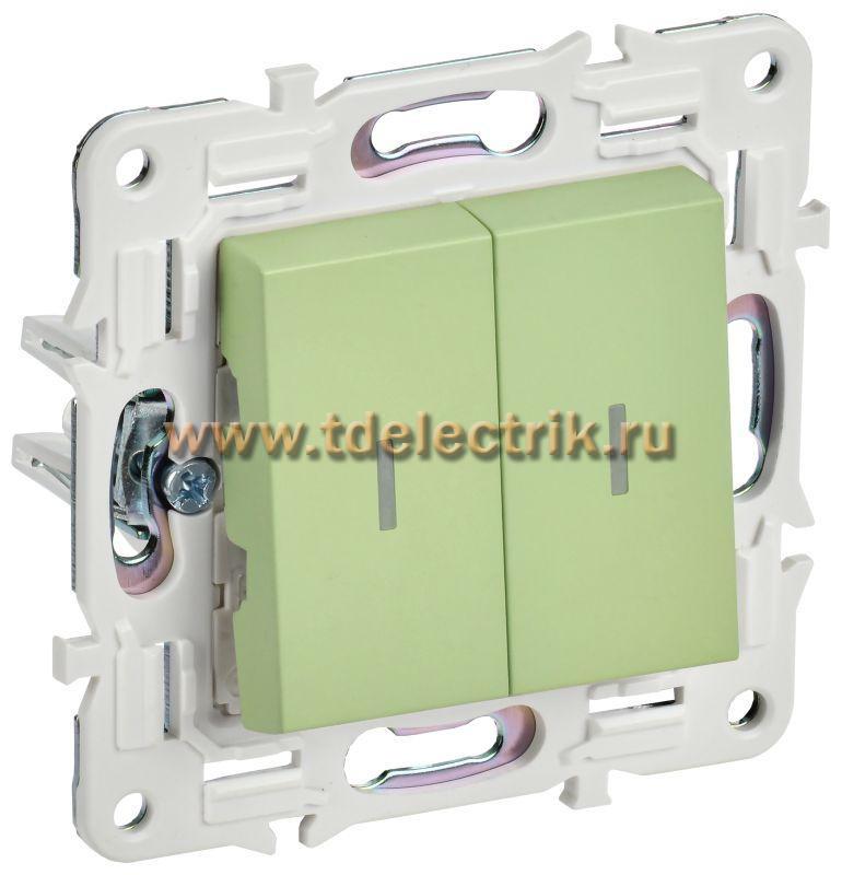 Фотография №1, SKANDY Выключатель 2-кл. прох. с инд. 10А SK-V10M мятн. IEK