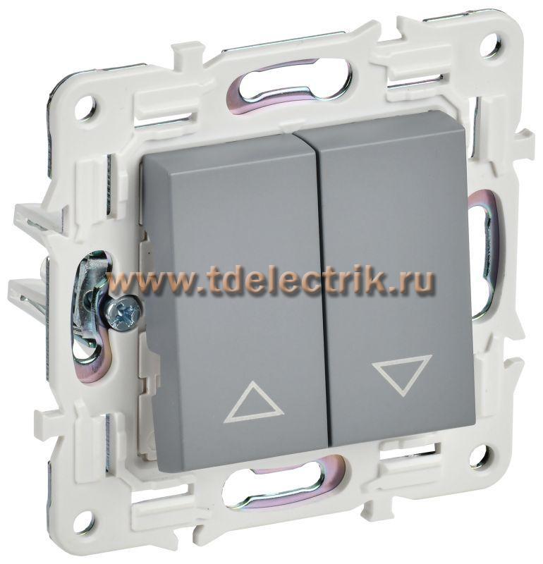Фотография №1, SKANDY Выключатель жалюзи 10А SK-V12Gr сер. IEK