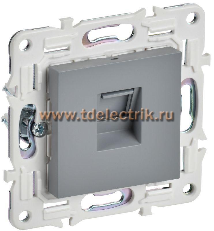 Фотография №1, SKANDY Розетка комп. RJ45 кат.6 SK-K02Gr сер. IEK
