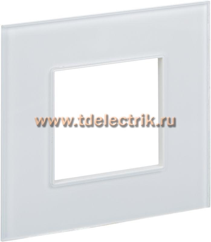 Фотография №1, SKANDY Рамка 1-мест. SK-F21W стекло арк. бел. IEK