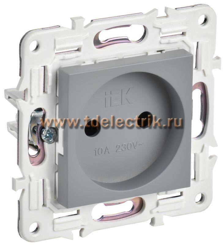 Фотография №1, SKANDY Розетка без з/к/ш 10А SK-R02Gr сер. IEK