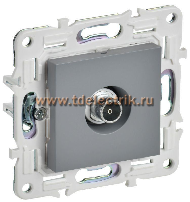 Фотография №1, SKANDY Розетка TV оконечная SK-A12Gr сер. IEK
