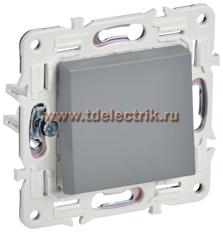 Фотография №1, SKANDY Выключатель 1-кл. прох. 10А SK-V02Gr сер. IEK